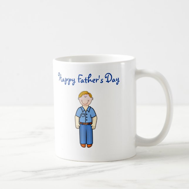 Caneca De Café Pai feliz do dia dos pais com pai de sorriso (Direita)