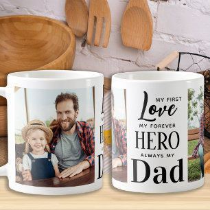 Caneca De Café Pai First Love Forever Hero Personalizado 2 Foto