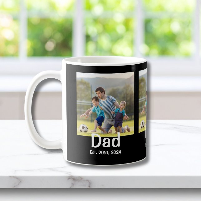 Caneca De Café Pai Fundou Black 3 Foto  (Criador carregado)