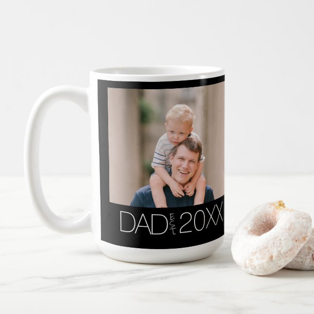 Caneca De Café Pai Fundou Foto Moderna (Com Donut)