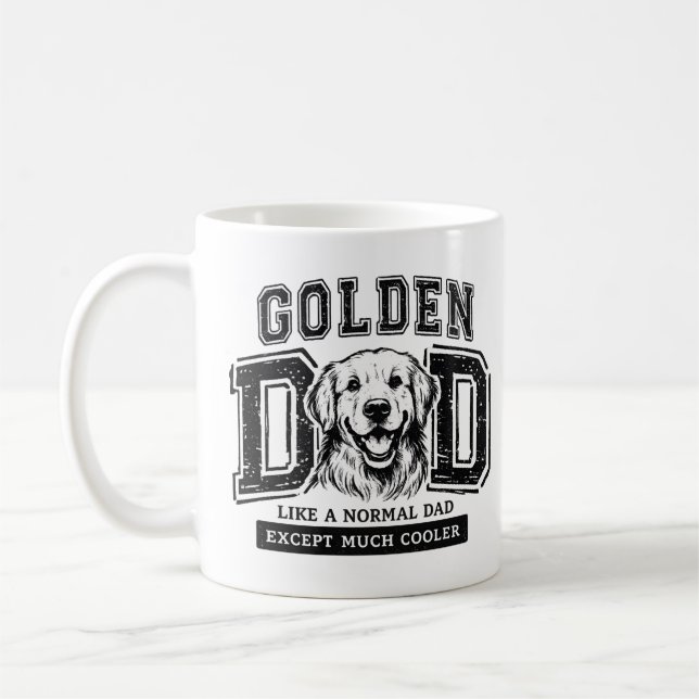Caneca De Café Pai Golden Retriever   (Esquerda)
