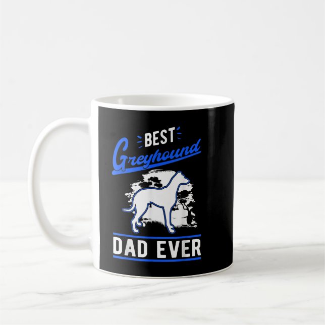 Caneca De Café Pai Greyhound Ever Whippet Galgo (Esquerda)
