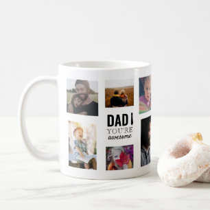 Caneca De Café Pai incrível personalizado da Colagem Multifoto