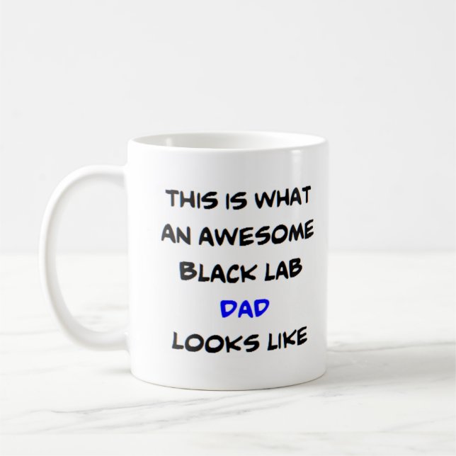 Caneca De Café pai lab preto, incrível (Esquerda)