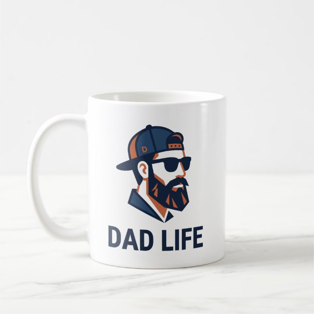Caneca De Café Pai Legal com Óculos de Sol de Boné (Esquerda)