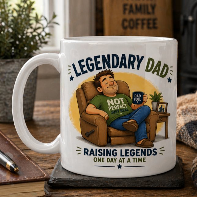 Caneca De Café Pai Lendário (Criador carregado)