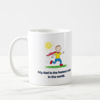 Caneca De Café Pai Mais Rápido do Mundo Camisa Personalizada Dive