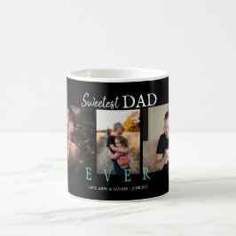 CANECA DE CAFÉ PAI MAIS RÁPIDO NUNCA PERSONALIZADO 3 FOTOS PRETO