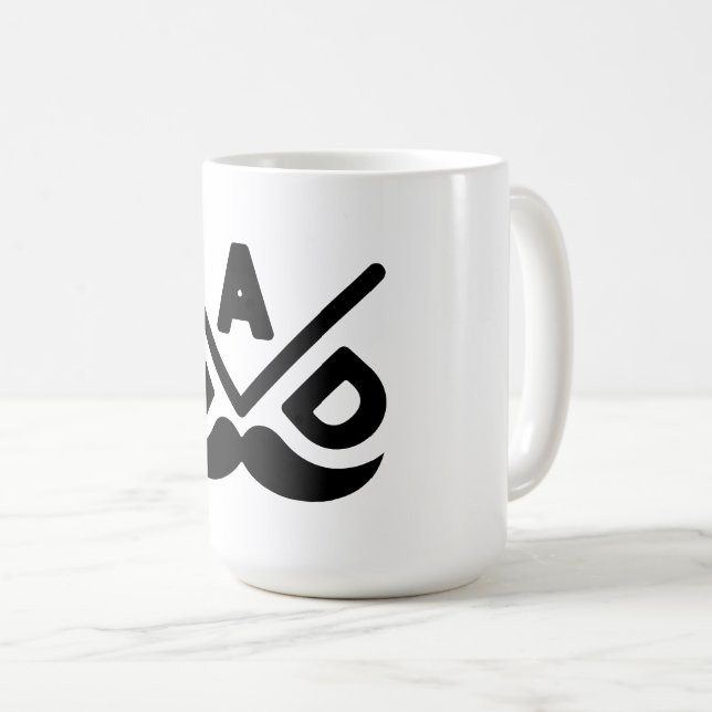 Caneca De Café Pai: Minimalismo Ousado (Frente Esquerda)