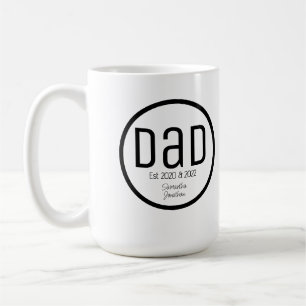 Caneca De Café Pai Moderno Estabelecido Nomes Simples das Criança