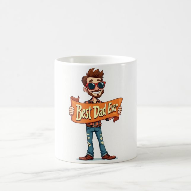 Caneca De Café Pai Mug ☕ Engraçado Presente no Dia do Pai (Centro)