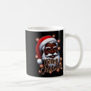 Caneca De Café Pai Natal Afro-Americano de Natal Pijama Preto X-m