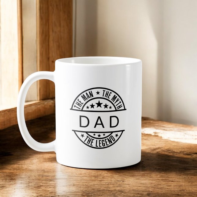 Caneca De Café Pai O Homem O Mito A Lenda (Criador carregado)