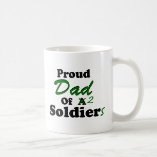 Caneca De Café Pai orgulhoso de 2 soldados