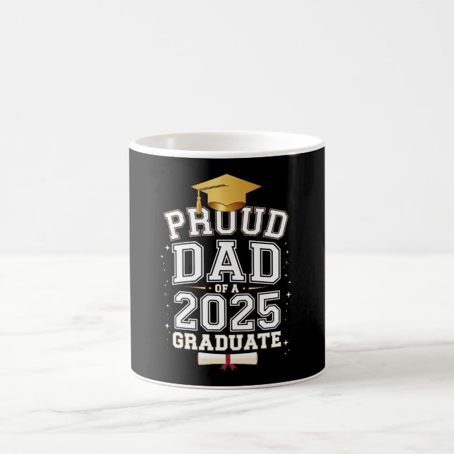 Caneca De Café Pai Orgulhoso De Uma Graduação Da Família De Forma (Centro)