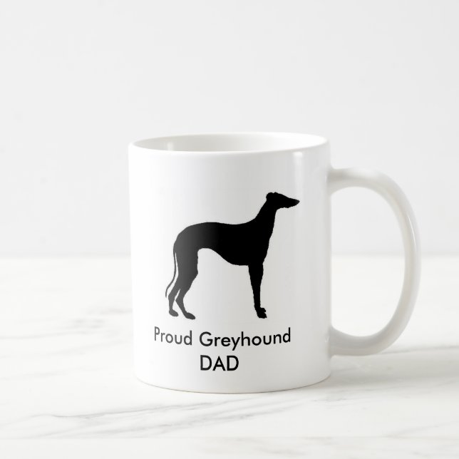 Caneca De Café PAI orgulhoso do galgo (Direita)
