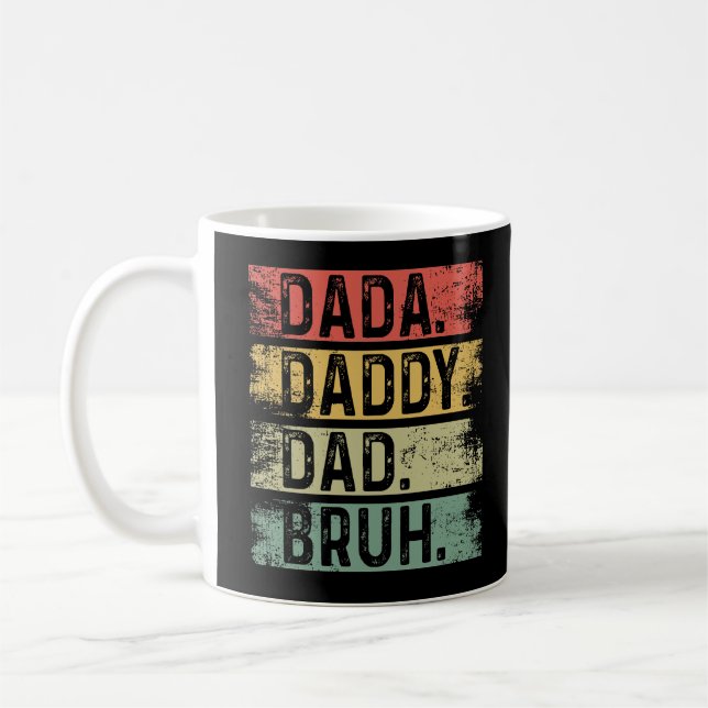 Caneca De Café Pai. Pai. Pai. Bruh (Esquerda)