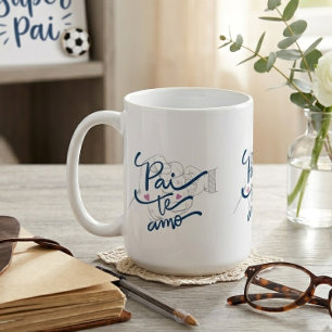 Caneca De Café Pai Pai Te Amo Copa do Café Português para o Pai