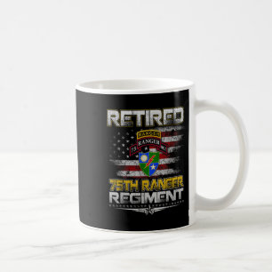 Caneca De Café Pai Patriótico Veterano Aposentado do 75º Regiment