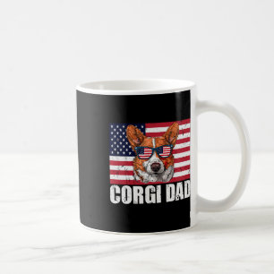 Caneca De Café Pai Pembroke Welsh Corgi Bandeira Dos EUA Amante D