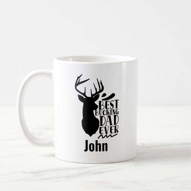 Caneca De Café Pai personalizado do melhor buckin (Esquerda)