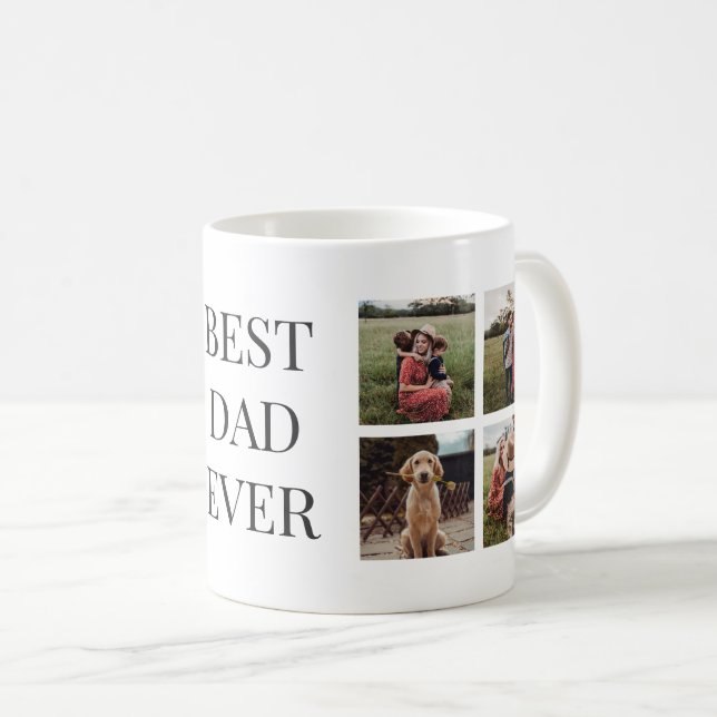 Caneca De Café Pai Personalizado - Melhor Mug de Fotografia (Frente Esquerda)