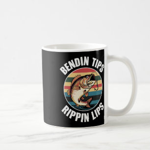 Caneca De Café Pai pescador engraçado dicas de flexão-rácios-lábi