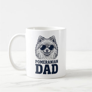 Caneca De Café Pai Pomerânia Desenho de Gravura Vintage Presente