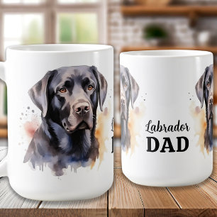 Caneca De Café Pai Preto - Dia de os pais - Pai Labrador