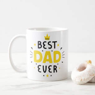 Caneca De Café Pai Preto e Amarelo - Melhor Café
