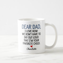 Caneca De Café Pai Prezado Personalizado