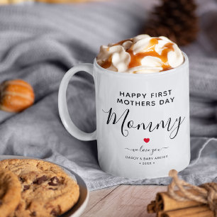 Caneca De Café Pai "Primeiro Dia de as mães" personalizado e boni