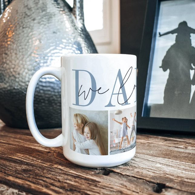 Caneca De Café Pai Que Te Amo 4 Fotografias Collage (Criador carregado)