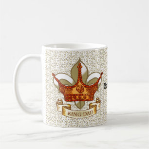 Caneca De Café Pai Royal Crown sob medida