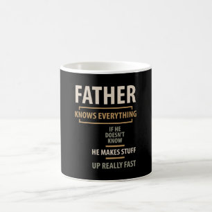 Caneca De Café Pai sabe tudo - Padre e Avô Presentes