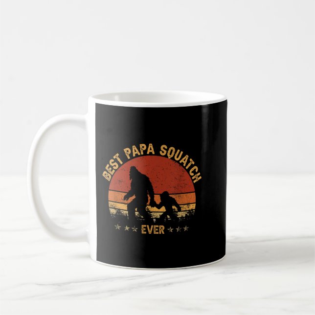 Caneca De Café Pai Sasquatch Melhor Esquadrão Papá De Pé-Grande P (Esquerda)