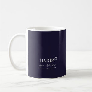 Caneca De Café Pai Simples Moderno Nomes de Crianças