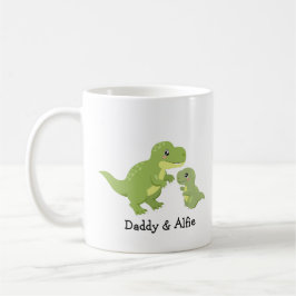 Caneca De Café Pai & Son Dino Love - Família Personalizada