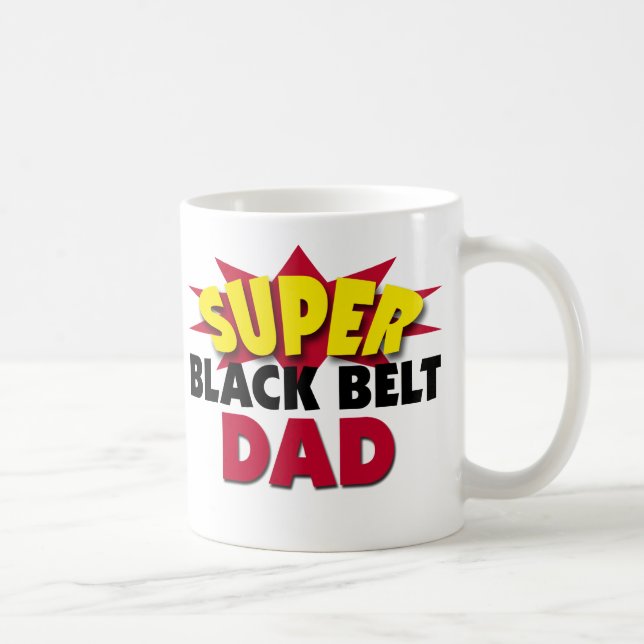 Caneca De Café Pai Super Faixa Preta (Direita)