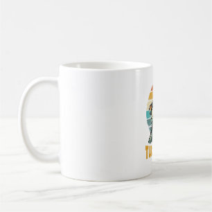 Caneca De Café Pai Tartaruga Retro Por do Sol Vintage Gravura Vet