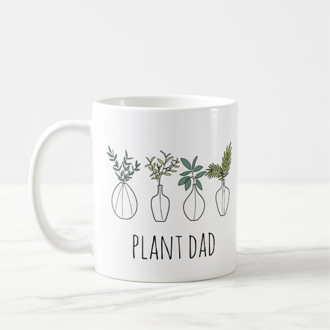 Caneca De Café Pai vegetal e nome Coffee Mug (Esquerda)