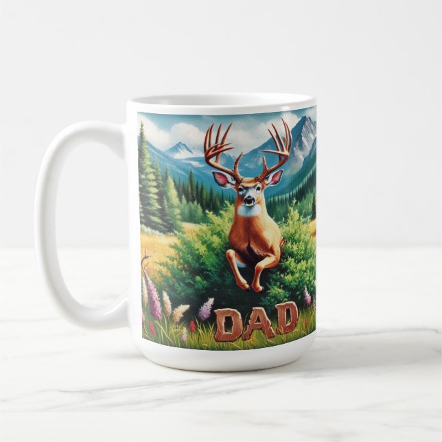 Caneca De Café Pai Whitetail Buck (Esquerda)