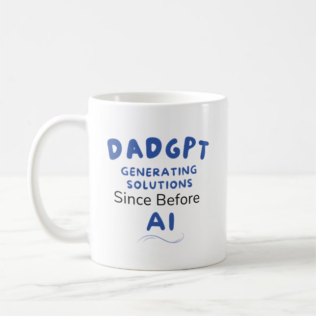 Caneca De Café PaiGPT AI Divertido Pai  (Esquerda)