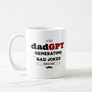 Caneca De Café PaiGPT Gerando Piadas Ruins Desde 2025, Pai Técnic