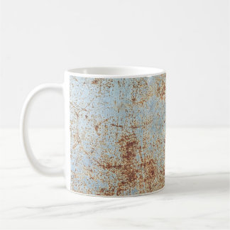 Caneca De Café Painel de metal enferrujado, fundo textual