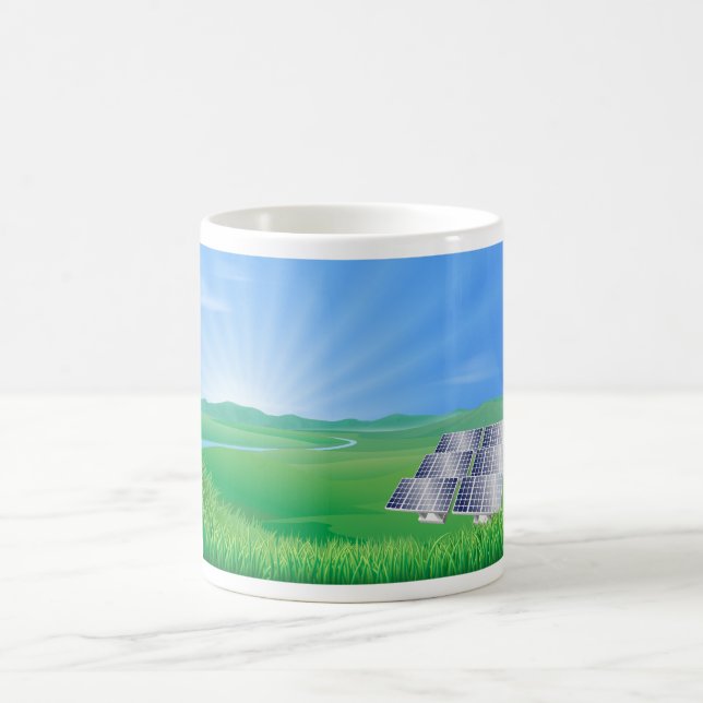 Caneca De Café Painel Solar Ecológico na Paisagem (Centro)