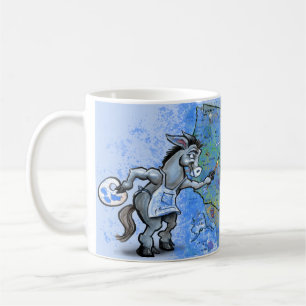 Caneca De Café Paint America Democrat Blue