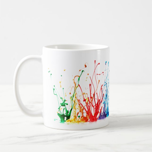 Caneca De Café Paint Splatter (Esquerda)
