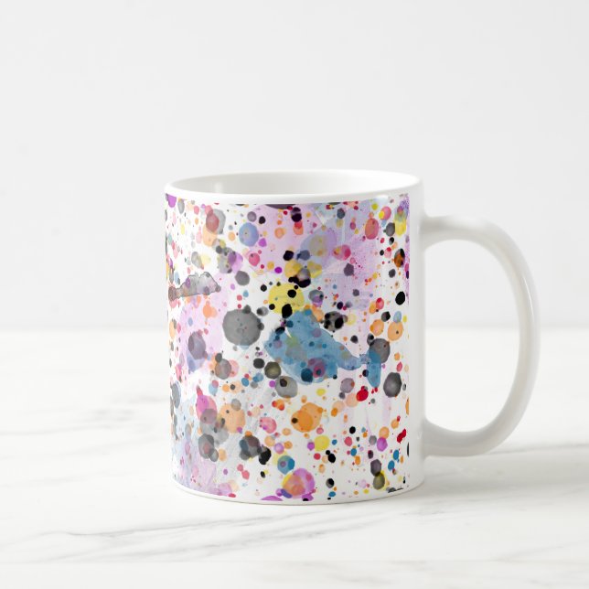 Caneca De Café Paint Splatter colorido (Direita)