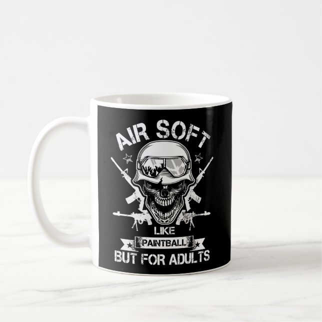 Caneca De Café Paintball Airsoft Para Adultos Atiradas De Armas D (Esquerda)